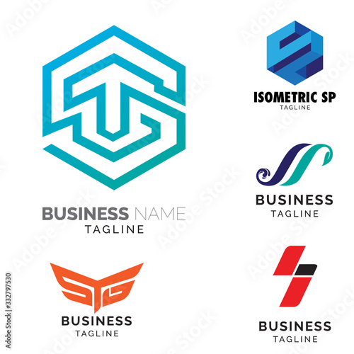 S letter based theme logo set. vector volume 2