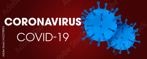 Coronavirus Covid-19. Influenza background as dangerous flu strain cases as a pandemic medical health risk concept.Floating China pathogen.