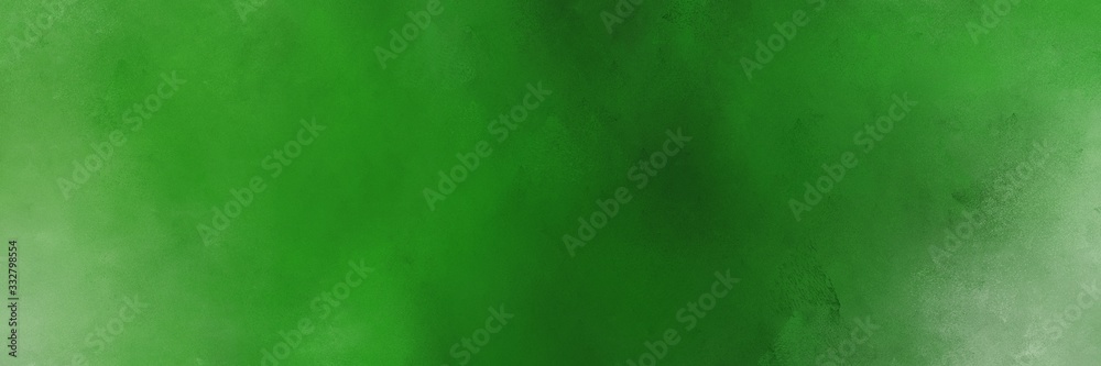 abstract painting background graphic with forest green and dark sea green colors and space for text or image. can be used as header or banner