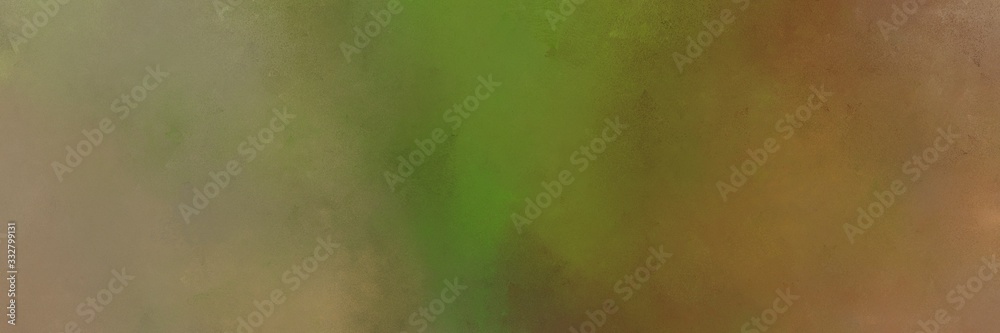 pastel brown, dark olive green and peru colored vintage abstract painted background with space for text or image. can be used as horizontal background texture