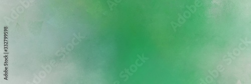 vintage abstract painted background with cadet blue, medium sea green and ash gray colors and space for text or image. can be used as horizontal background texture