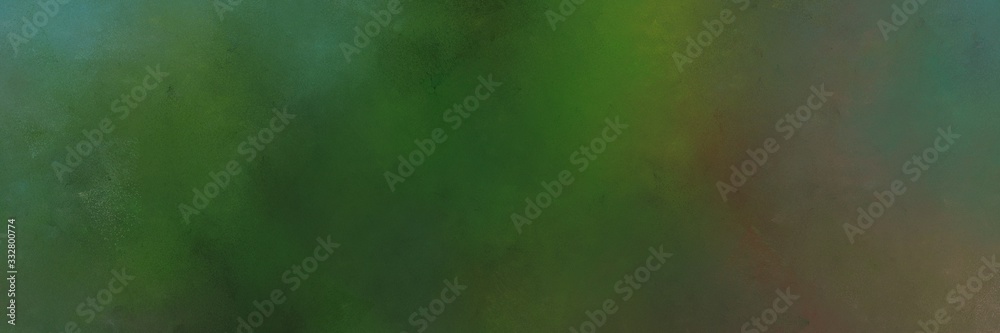 dark slate gray and dark olive green colored vintage abstract painted background with space for text or image. can be used as header or banner