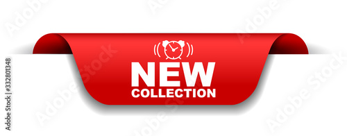 red vector illustration banner new collection