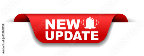 red vector illustration banner new update