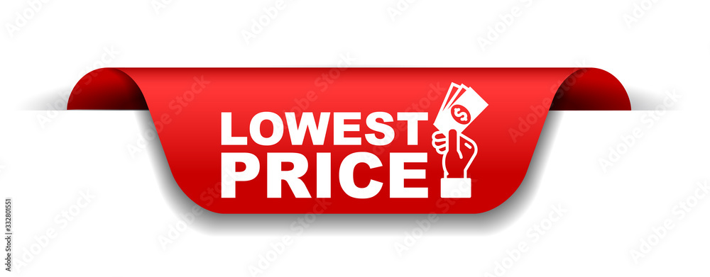 red vector illustration banner lowest price red vector illustration banner lowest price