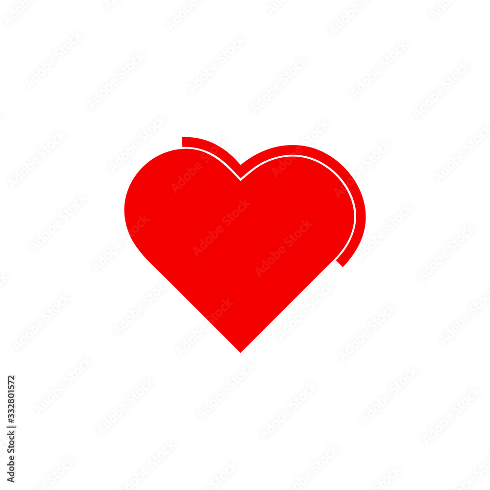 Heart logo. Vector love icon. Stock illustration