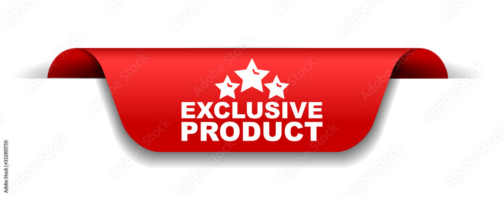 red vector illustration banner exclusive product red vector illustration banner exclusive product