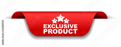 red vector illustration banner exclusive product