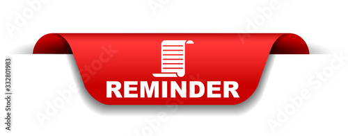 red vector illustration banner reminder