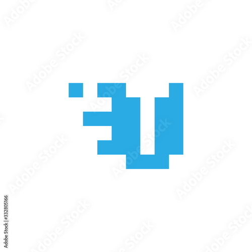 initial letter v abstract square concept logo