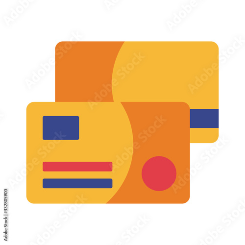 credit cards payment online flat style