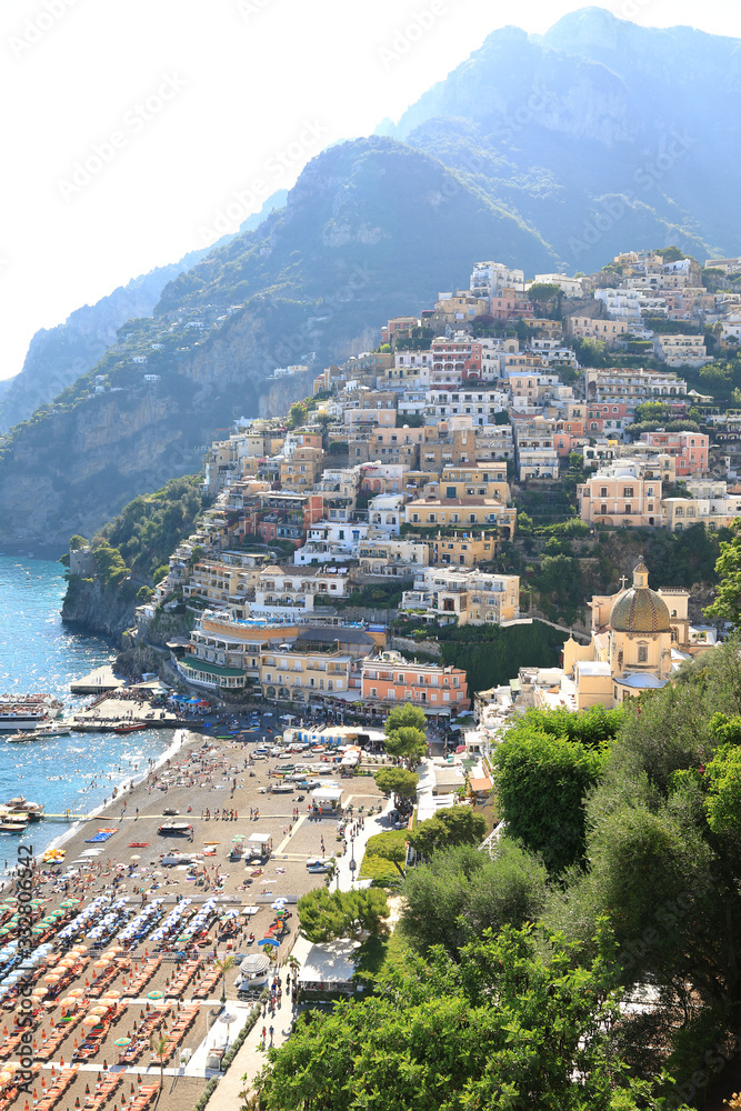 View of Positano on Amalfi Coast, Italy