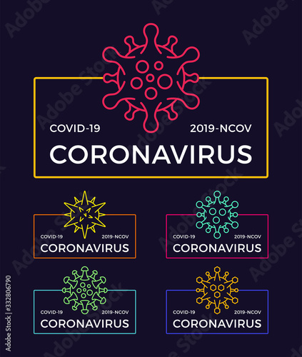 Set of coronavirus pandemic badge. health and medical vector illustration. COVID-19 virus outbreak spread. stop coronavirus t-shirt design concept.
