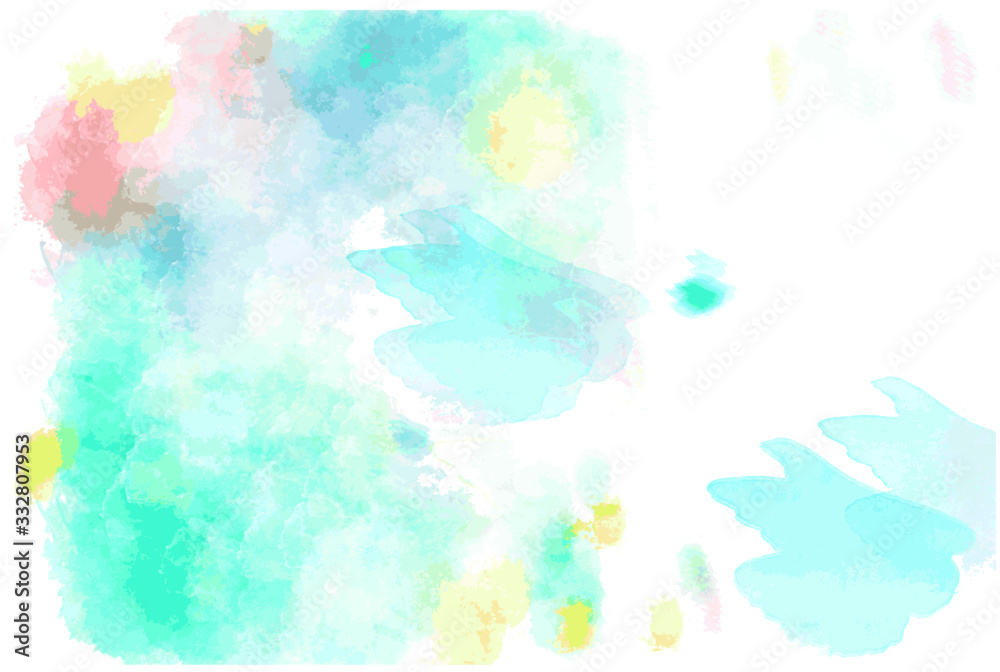 Picture in watercolors style background vector（水彩風ベクター背景）