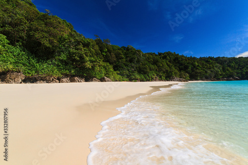 Tropical beach scenery, Andaman sea, View of Tafook island, Myanmar