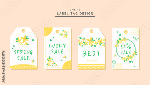 Design tag spring flower label
