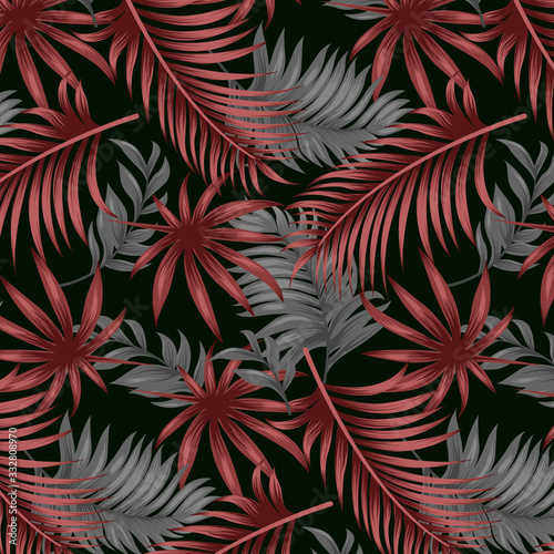 Tropical palm leaves Vector Illustration