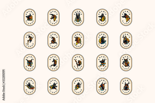 anubis logo pack. modern icon, template design