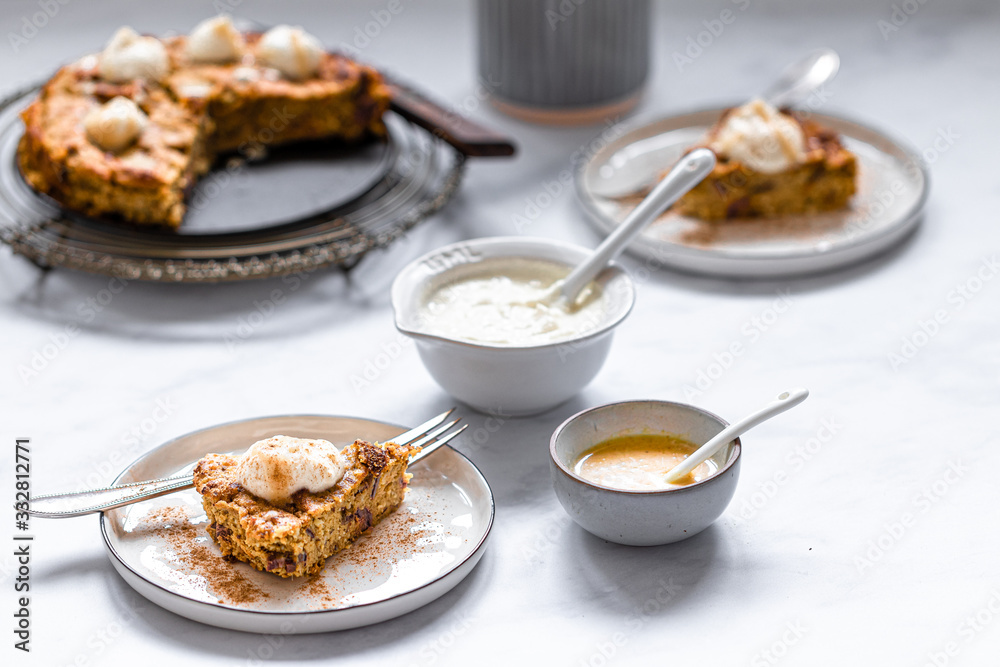 Vegan Pumpkin and Dates Pie with Silken Tofu Cream Vegan Pumpkin and Dates Pie with Silken Tofu Cream