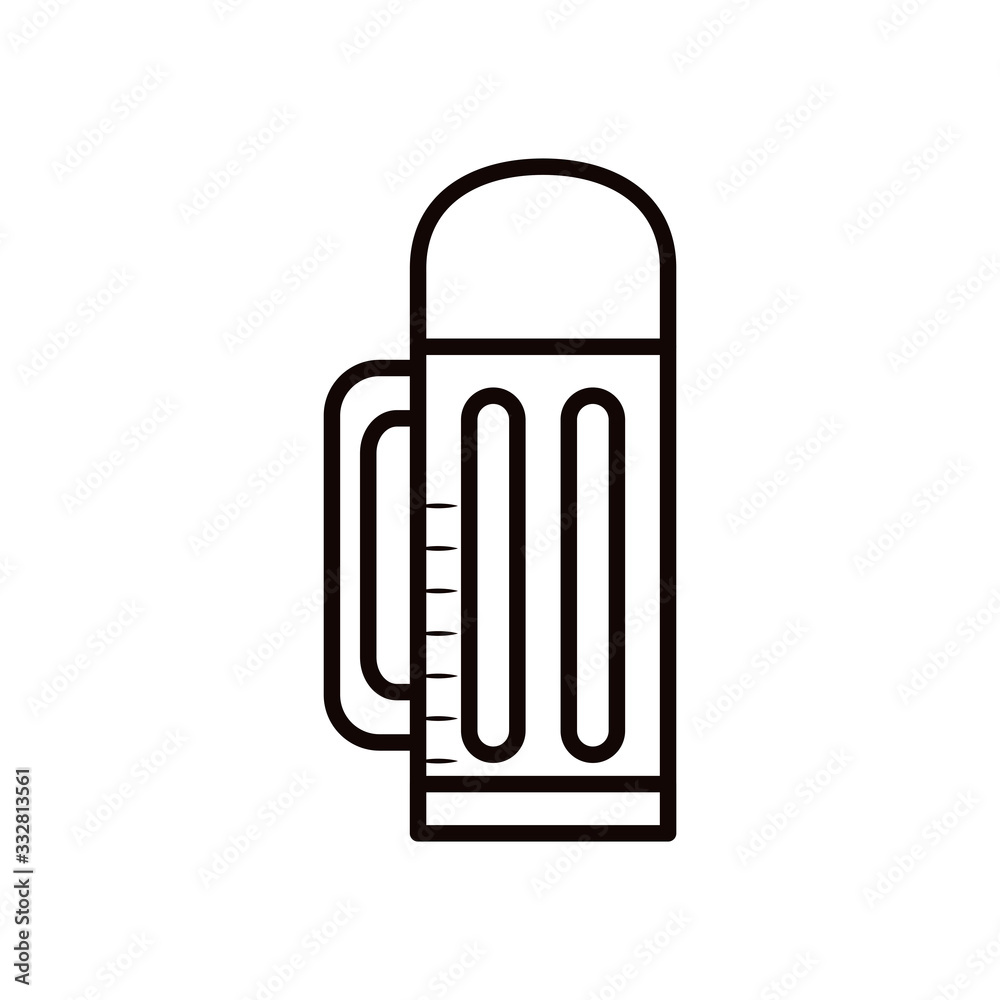 Isolated coffee bottle line style icon vector design