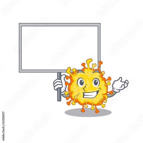 Minacovirus cute cartoon character bring a boardx