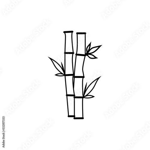 Bamboo icon in trendy flat design