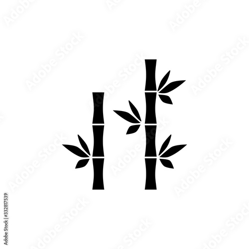 Bamboo icon in trendy flat design