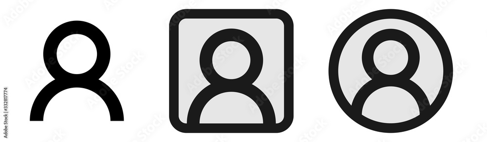 Blank User Profile Picture Set Icons Vector Illustration Blank User Profile Picture Set Icons Vector Illustration