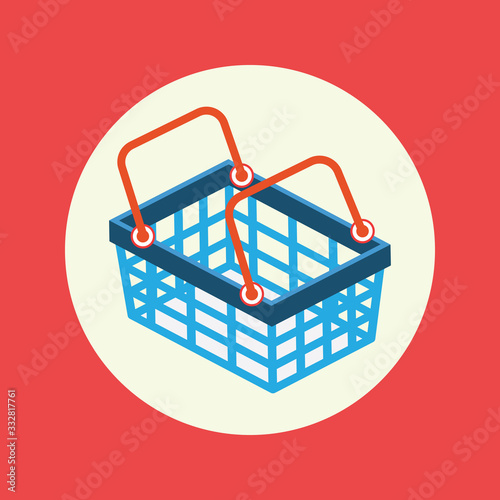 Shopping Basket Icon Vector flat Design