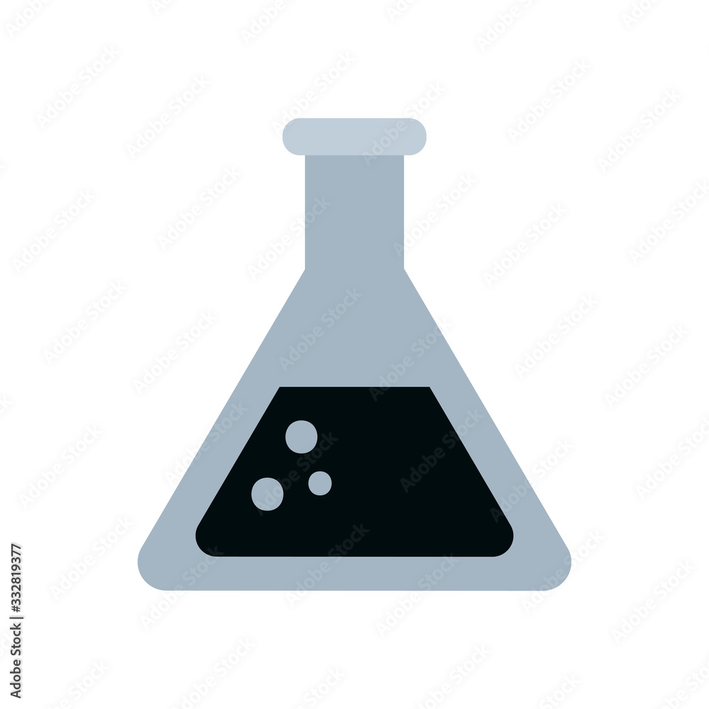 flask with petrol icon, flat style flask with petrol icon, flat style