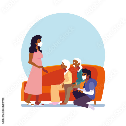 young people take care of elderly