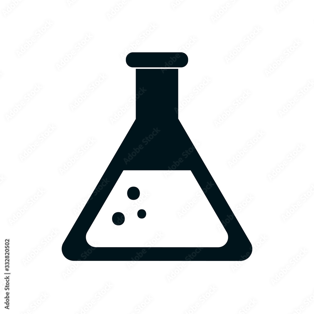 flask with petrol icon, silhouette style flask with petrol icon, silhouette style