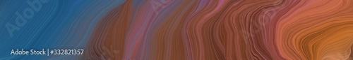 beautiful wide colored banner with old mauve, brown and coffee color. modern curvy waves background illustration