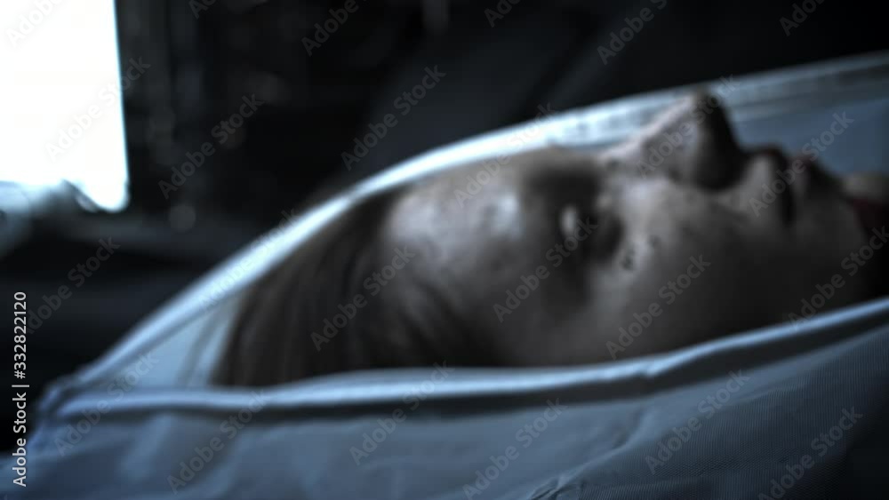 4k Dead Human Body Cadaver Laying Killed in Bag 4k Dead Human Body Cadaver Laying Killed in Bag