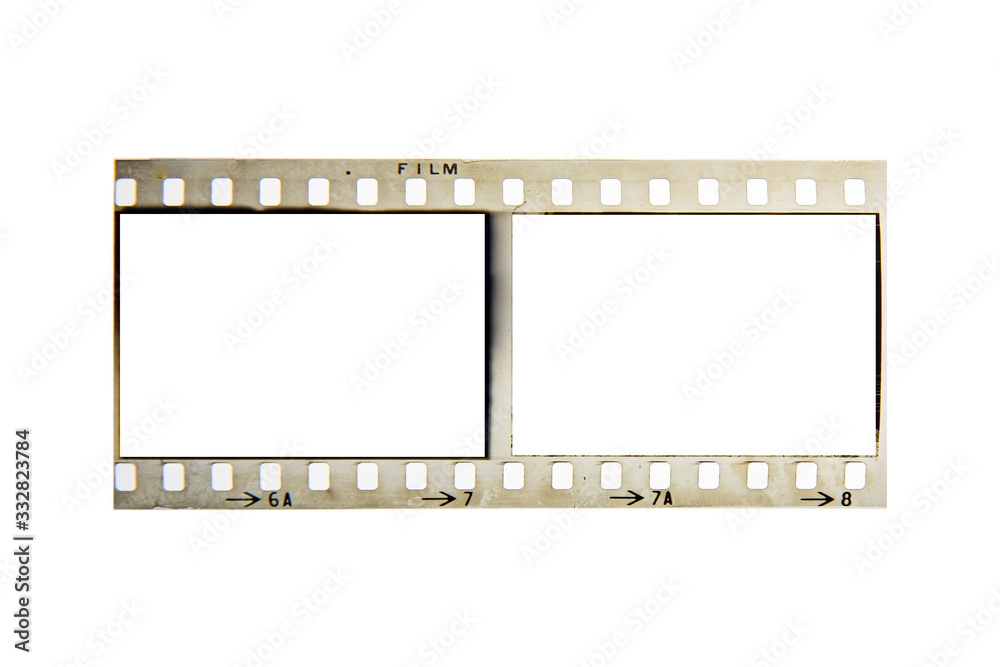 (35 mm.)Vintage film frame.With white space.film camera.