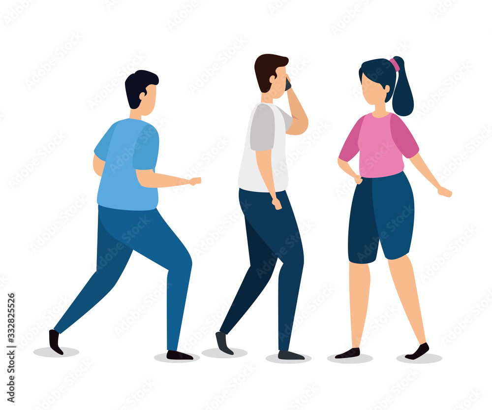 group of young people in white background vector illustration design group of young people in white background vector illustration design