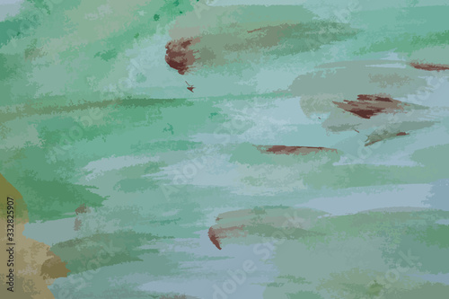 Abstract multicolored image, made with a brush and paints. You can use it as an interesting background or on your banner. Handmade dirty shabby smears of blue colour. Eps vector illustration.