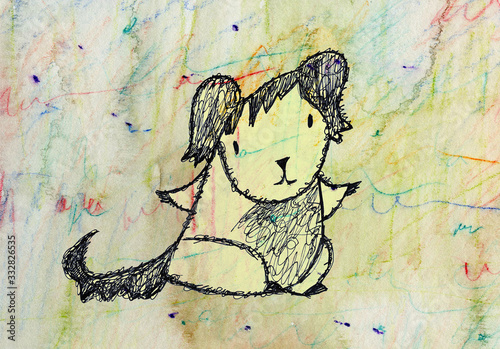 Shaggy Dog Whimsical Art