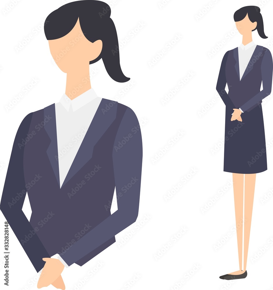 スーツを着た女性のベクターイラスト 転職 就活 新卒 フォーマル 黒髪 日本人 スーツを着た女性のベクターイラスト 転職 就活 新卒 フォーマル 黒髪 日本人