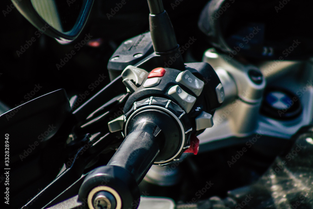 closeup of a motorcycle