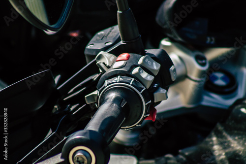 closeup of a motorcycle