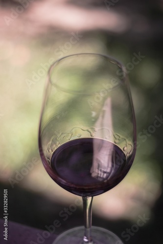 glass of wine bokeh details