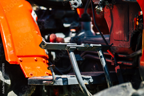 closeup of a tractor photo