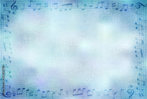 音符　海　夏　背景