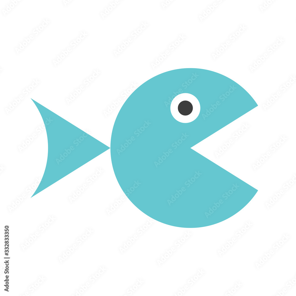 Obraz premium Abstract minimal round fish