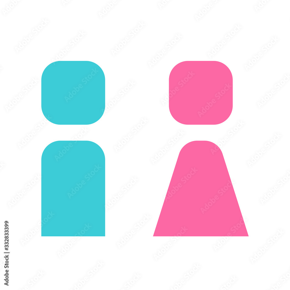 Man, woman abstract signs Man, woman abstract signs