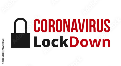 Lockdown. Coronavirus lockdown symbol. Covid 19 lockdown - Vector