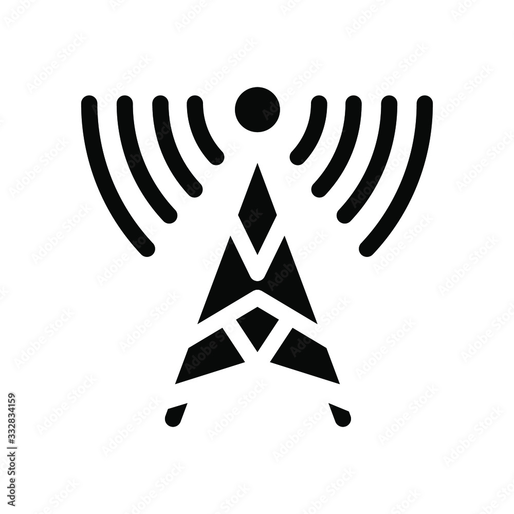 Radio antena icon , template logo design vector emblem isolated ...