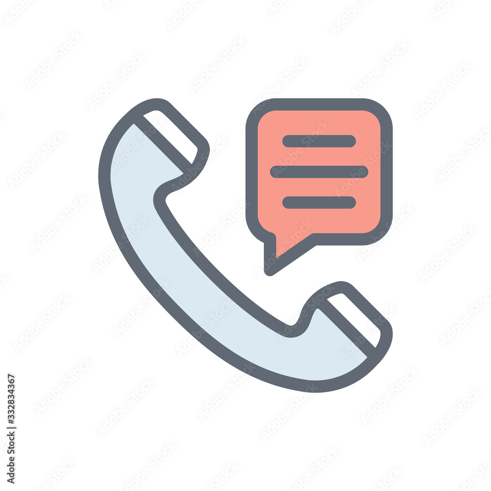 Receiver Vector Colour With Line Icon Illustration Receiver Vector Colour With Line Icon Illustration