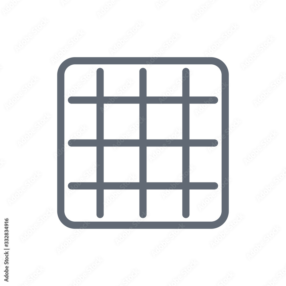 Grid Vector Colour With Line Icon Illustration Grid Vector Colour With Line Icon Illustration